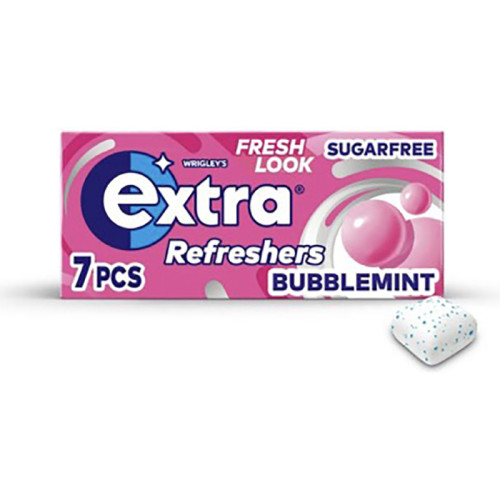 EXTRA REFRESHERS BUBBLEGUM 7pc