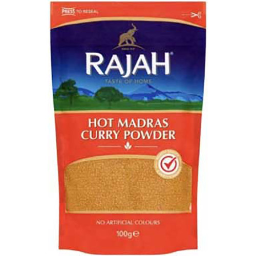 RAJAH HOT MADRAS CURRY 100g POUCH