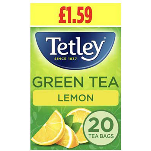 TETLEY GREEN & LEMON TEA BAGS