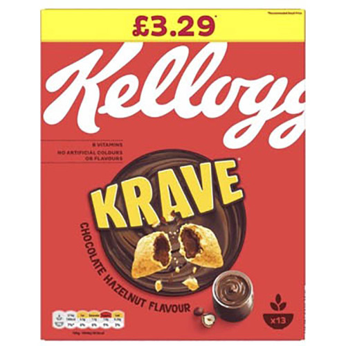 KELLOGGS KRAVE CHOCOLATE & HAZELNUT