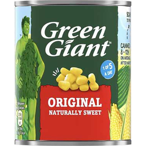 GREEN GIANT ORIGINAL SWEETCORN 340g