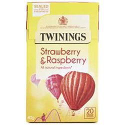 TWININGS INFUSIONS STRAWBERRY & RASPBERRY 20s