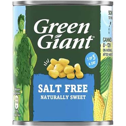 GREEN GIANT SALT FREE SWEETCORN 198g