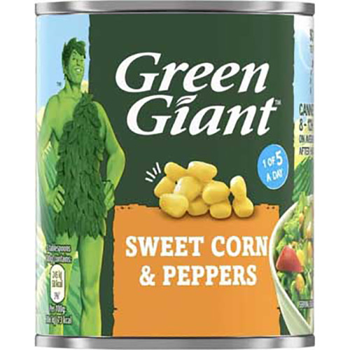GREEN GIANT SWEETCORN AND PEPPERS 198g