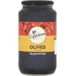 CYPRESSA PITTED BLACK OLIVES 860g