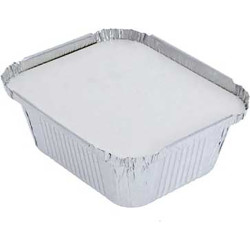 CATERPACK 10 LARGE FOIL TRAYS WITH LIDS 23CM X 23CM