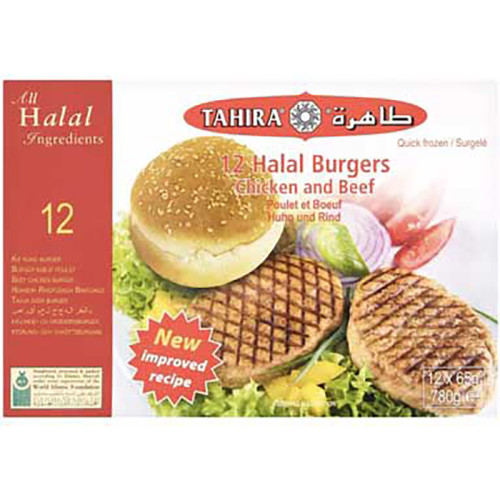 TAHIRA BEEF & CHICKEN BURGER 36X65G